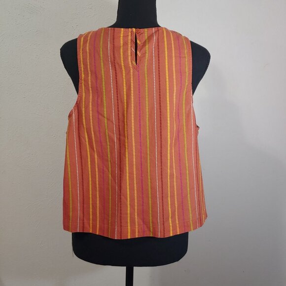 A.n.a. Cropped Tank Tops Cotton Double Gauze and Cotton/Linen Blend Set of 2 - Picture 4 of 12